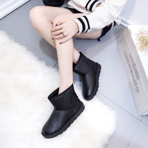 Boots - chaussures en PU ronde pour printemps - tendance des jeunes - semelle caoutchouc - Ref 955654