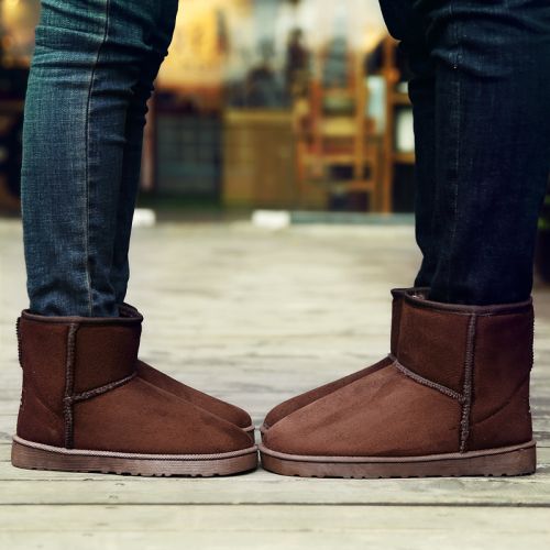 Boots - chaussures en ronde pour hiver - simple - semelle caoutchouc - Ref 955665