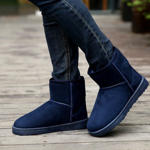 Boots - chaussures en ronde pour hiver - simple - semelle caoutchouc - Ref 955667