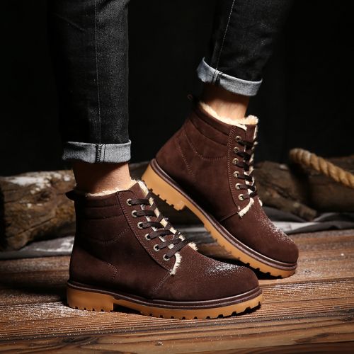 Boots - chaussures en de vache ronde pour hiver - loisir - semelle TPR - Ref 955669