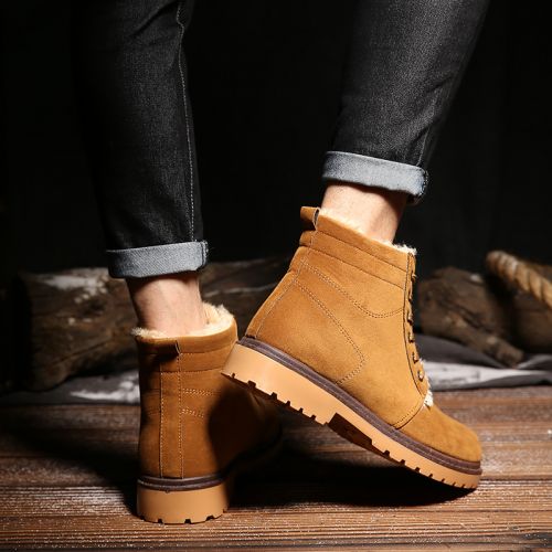 Boots - chaussures en de vache ronde pour hiver - loisir - semelle TPR - Ref 955670