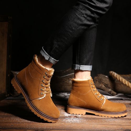 Boots - chaussures en de vache ronde pour hiver - loisir - semelle TPR - Ref 955674