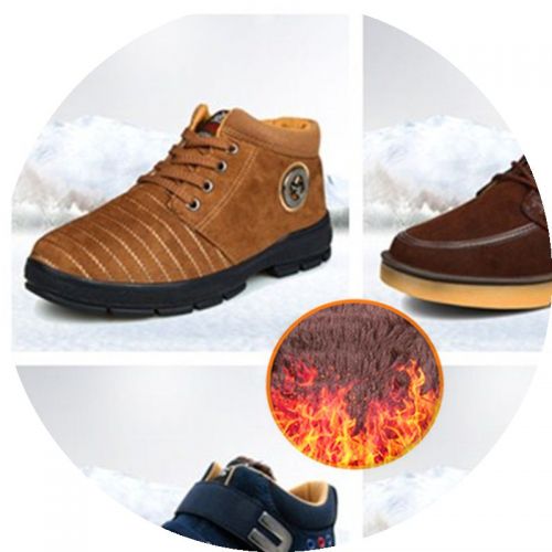 Boots - chaussures en toile ronde pour hiver - loisir - semelle caoutchouc - Ref 955724