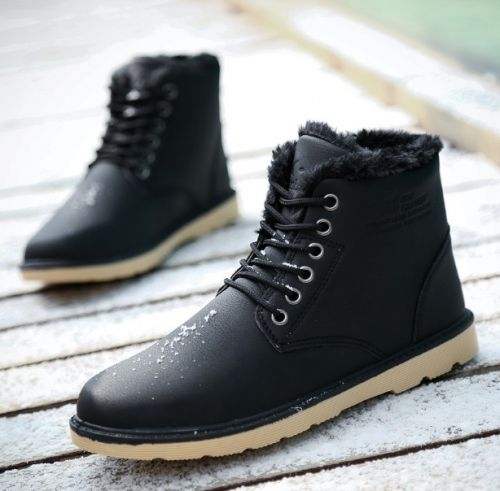 Boots - chaussures en PU ronde pour hiver - loisir - semelle plastique - Ref 955739