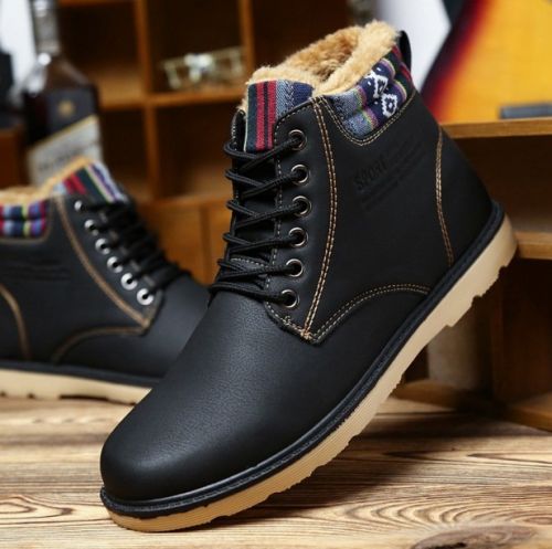 Boots - chaussures en PU ronde pour hiver - loisir - semelle caoutchouc - Ref 955741