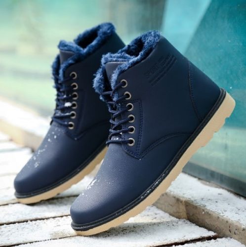 Boots - chaussures en PU ronde pour hiver - loisir - semelle plastique - Ref 955742