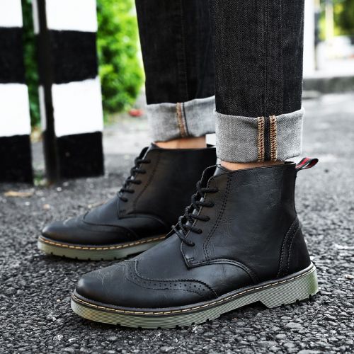 Boots - chaussures en PU ronde pour printemps - loisir - semelle caoutchouc - Ref 955750
