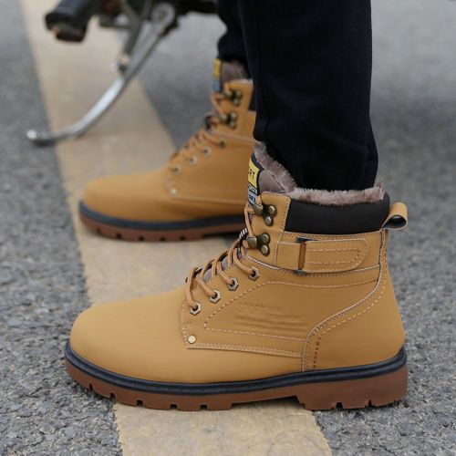 Boots - chaussures en Nubuck ronde pour hiver - Angleterre - semelle caoutchouc - Ref 955751