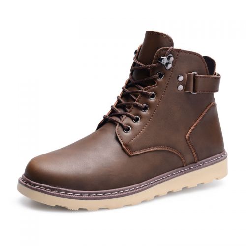 Boots - chaussures en PU ronde pour hiver - loisir - semelle caoutchouc - Ref 955754