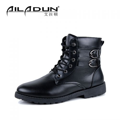 Boots - chaussures en PU ronde pour printemps - loisir - semelle caoutchouc - Ref 955756