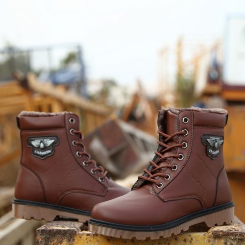 Boots - chaussures en PU ronde pour hiver - tendance des jeunes - semelle caoutchouc - Ref 955758