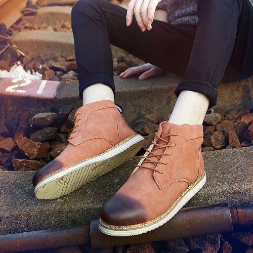 Boots - chaussures en PU ronde pour hiver - semelle caoutchouc - Ref 955760