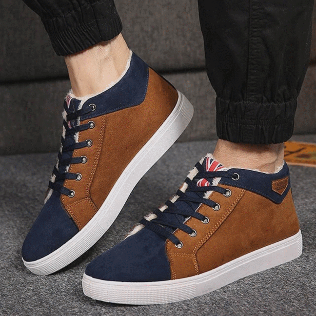 Boots - chaussures en ronde pour hiver - mouvement - semelle caoutchouc - Ref 955791