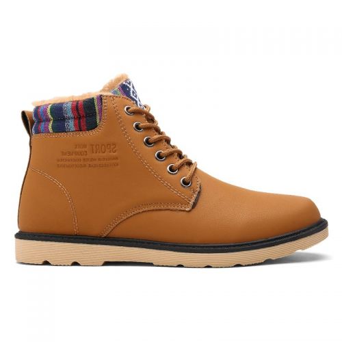 Boots - chaussures en PU ronde pour hiver - national Wind - semelle caoutchouc - Ref 955803