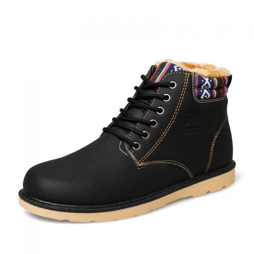 Boots - chaussures en PU ronde pour hiver - loisir - semelle caoutchouc - Ref 955809