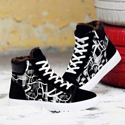 Boots - chaussures en Microfiber ronde pour hiver - tendance des jeunes - semelle caoutchouc - Ref 955831