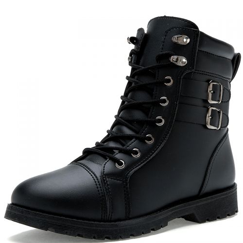 Boots - chaussures en Microfiber ronde pour hiver - Angleterre - semelle caoutchouc - Ref 955850