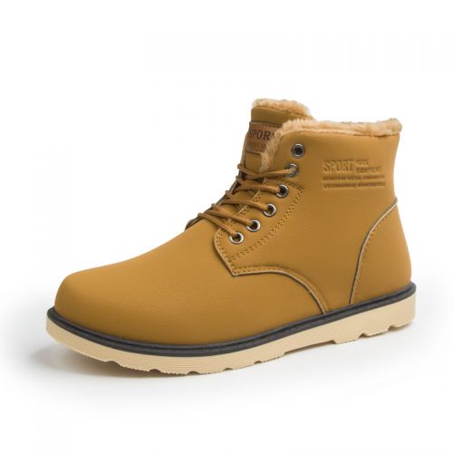 Boots - chaussures en PU ronde pour hiver - mouvement - semelle caoutchouc - Ref 955864
