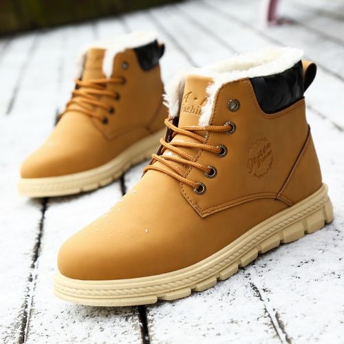 Boots - chaussures en PU ronde pour hiver - loisir - semelle plastique - Ref 955926