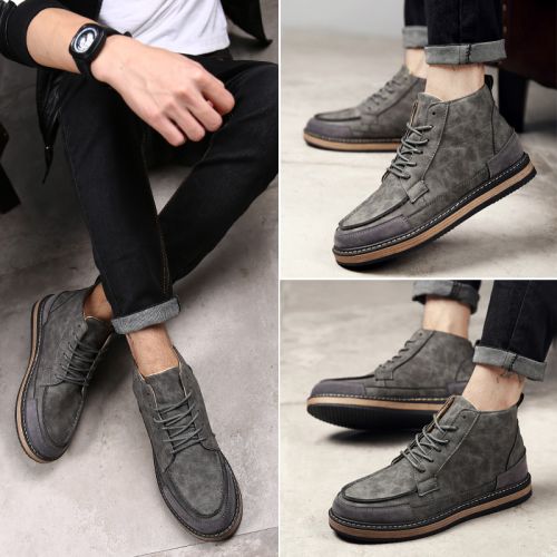 Boots - chaussures en Microfiber OUUSIVIP ronde pour printemps - loisir - semelle caoutchouc - Ref 955965