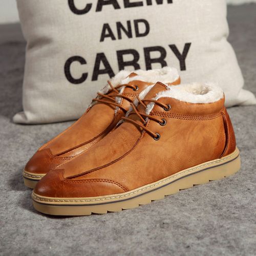 Boots - chaussures en PU IMARSE tête plate pour hiver - loisir - semelle caoutchouc - Ref 956001