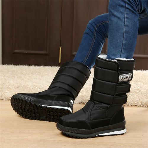 Boots - chaussures en satin ronde pour hiver - loisir - semelle fond composite - Ref 956008