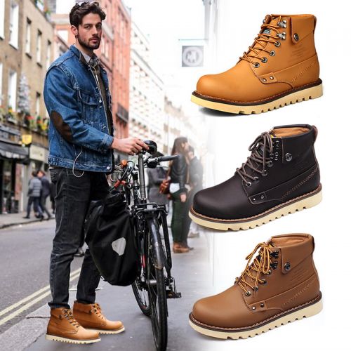 Boots - chaussures en cuir VISMIX ronde pour hiver - Angleterre - semelle caoutchouc - Ref 956017