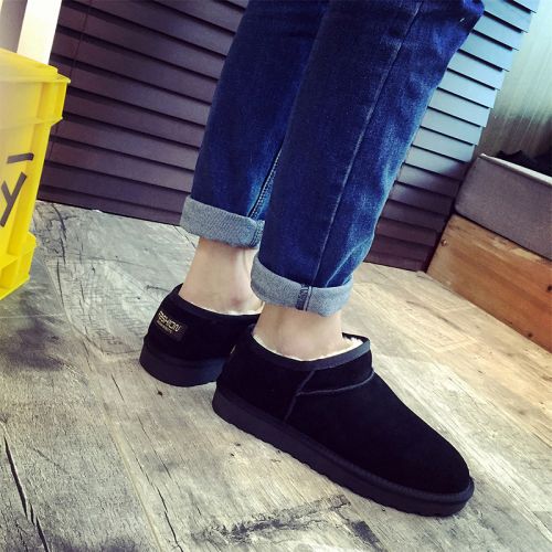 Boots - chaussures en Première couche de cuir, En plus de de vache, ronde pour hiver - tendance des jeunes - semelle TPR
