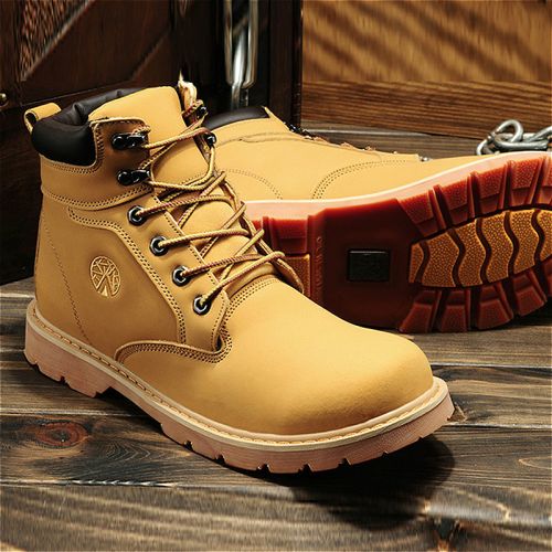 Boots - chaussures en plancher de cuir, En plus de de vache, WESTRUN ronde pour hiver - loisir - semelle caoutchouc - Re
