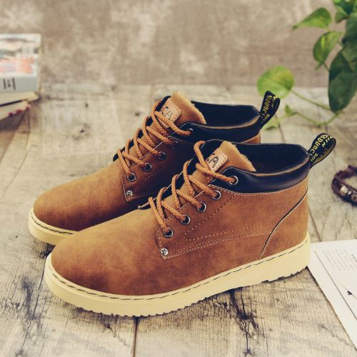 Boots - chaussures en PU ronde pour hiver - tendance des jeunes - semelle caoutchouc - Ref 956077
