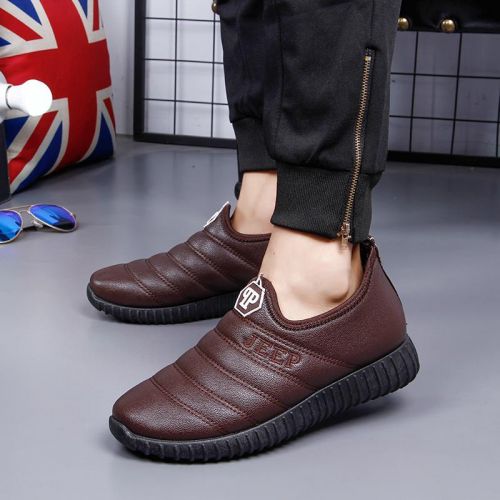 Boots - chaussures en PU ronde pour hiver - loisir - semelle caoutchouc - Ref 956093
