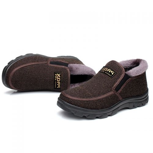 Boots - chaussures en coton ronde pour hiver - loisir - semelle caoutchouc - Ref 956118