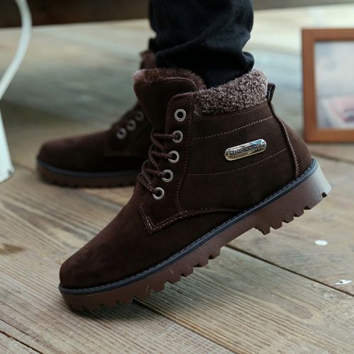 Boots - chaussures en PU ronde pour hiver - semelle caoutchouc - Ref 956145