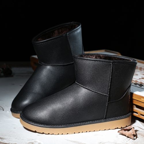 Boots - chaussures en PU ronde pour hiver - loisir - semelle caoutchouc - Ref 956212