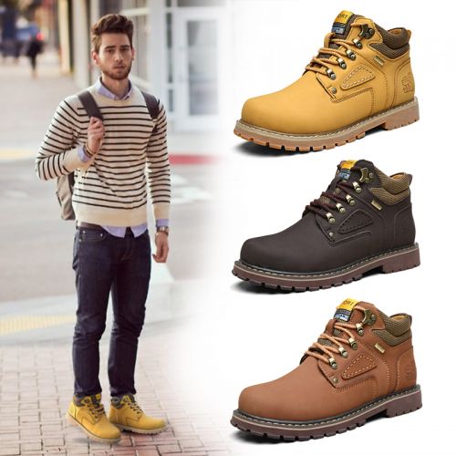 Boots - chaussures en plancher de cuir, En plus de de vache, VISMIX ronde pour hiver - Angleterre - semelle caoutchouc -