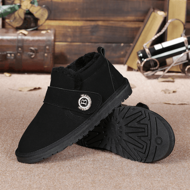 Boots - chaussures en Première couche de cuir, En plus de de vache, ronde - tendance des jeunes - Ref 956233