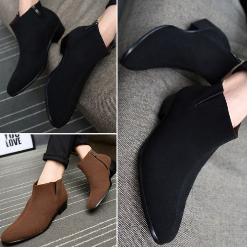 Boots - chaussures en Nubuck pointu pour hiver - entreprise - semelle fond composite - Ref 956251