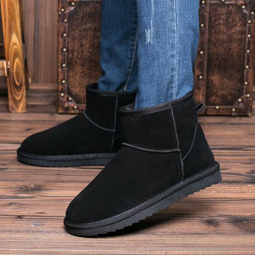 Boots - chaussures en de vache SODDY ronde pour hiver - Europe - semelle TPR - Ref 956270