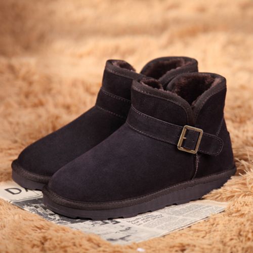 Boots - chaussures en cuir AILAIXI ronde pour hiver - Europe - semelle TPR - Ref 956273