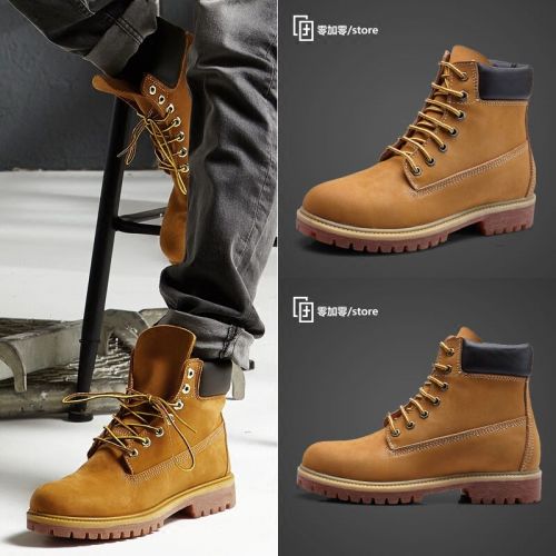 Boots - chaussures en cuir ronde pour hiver - Angleterre - semelle caoutchouc - Ref 956302