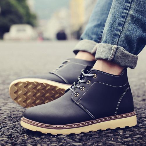 Boots - chaussures en PU ronde pour hiver - Angleterre - semelle caoutchouc - Ref 956310
