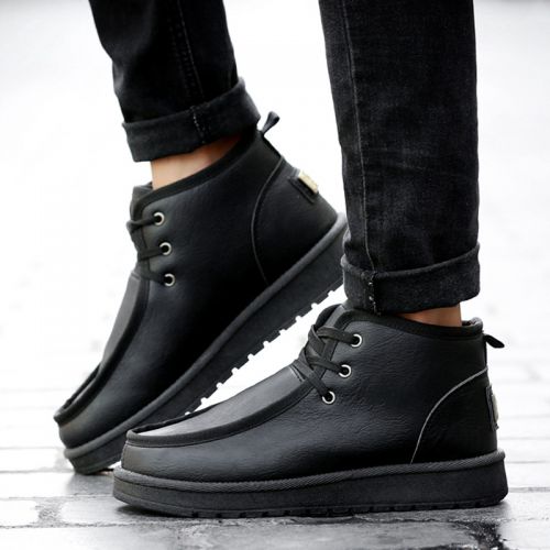 Boots - chaussures en Microfiber ronde pour hiver - loisir - semelle caoutchouc - Ref 956318