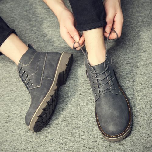 Boots - chaussures en Microfiber ronde pour hiver - loisir - semelle caoutchouc - Ref 956322