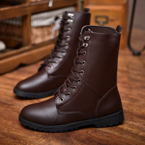 Boots - chaussures en PU ronde pour printemps - loisir - semelle caoutchouc - Ref 956323