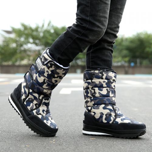 Boots - chaussures en Une variété de matériaux épissure ronde pour hiver - loisir - semelle EVA - Ref 956346