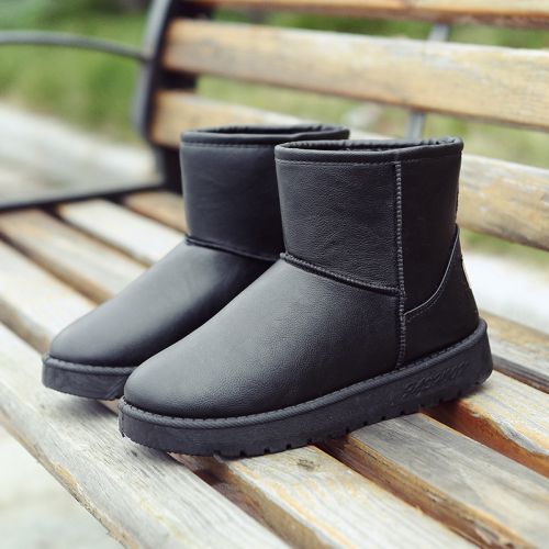 Boots - chaussures en PU ronde pour hiver - loisir - semelle caoutchouc - Ref 956353