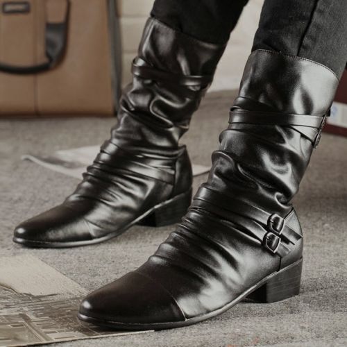 Boots - chaussures en PU BLBG pointu pour printemps - semelle caoutchouc - Ref 956363