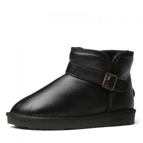 Boots - chaussures en Première couche de cuir, En plus de de vache, DIGNZES ronde pour hiver - loisir - semelle TPR nd