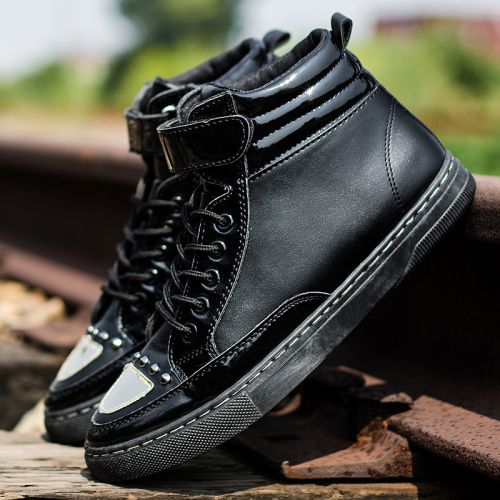 Boots - chaussures en PU ronde pour hiver - loisir - semelle caoutchouc - Ref 956382