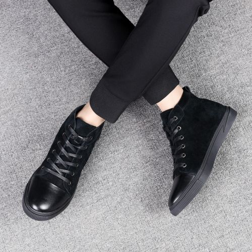 Boots - chaussures en Une variété de matériaux épissure ronde pour hiver - tendance des jeunes - Ref 956430